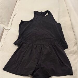 Black Vuori Villa Tank and Shorts Set